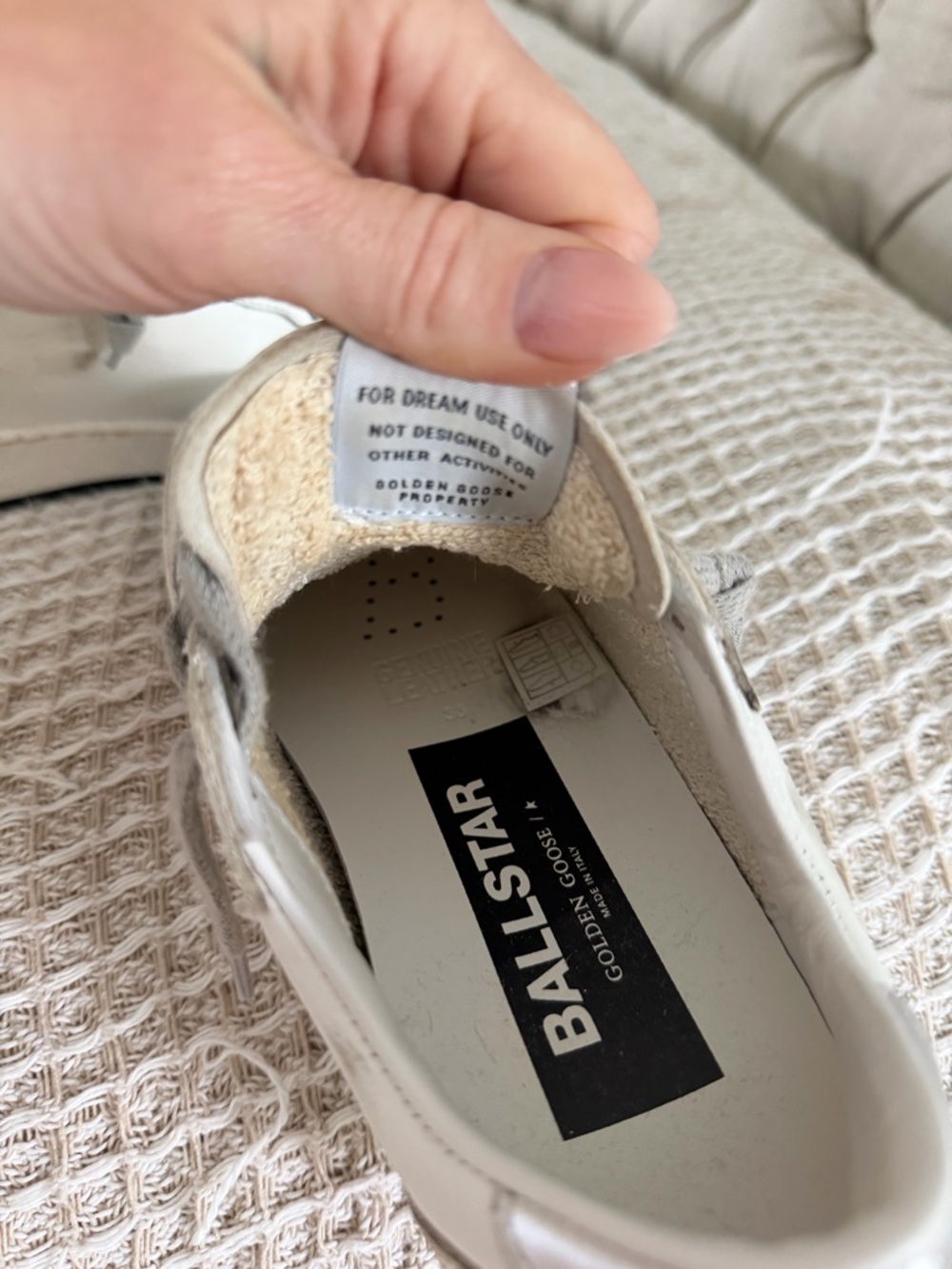 Golden Goose Ball Star Sneakers Leopard Star White Leather with Gray Laces sz 36 - Picture 8 of 10